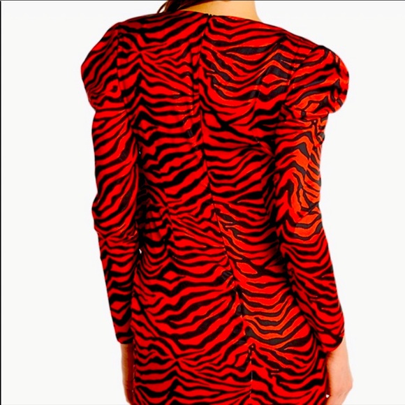 BARDOT The Red Zebra Dress - Picture 2 of 5